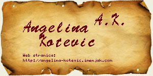 Angelina Kotević vizit kartica